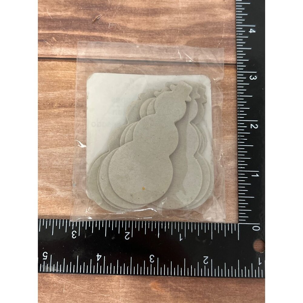 Michaels Chipboard Shapes Winter Snowman 12 Pieces Embellishment Holiday